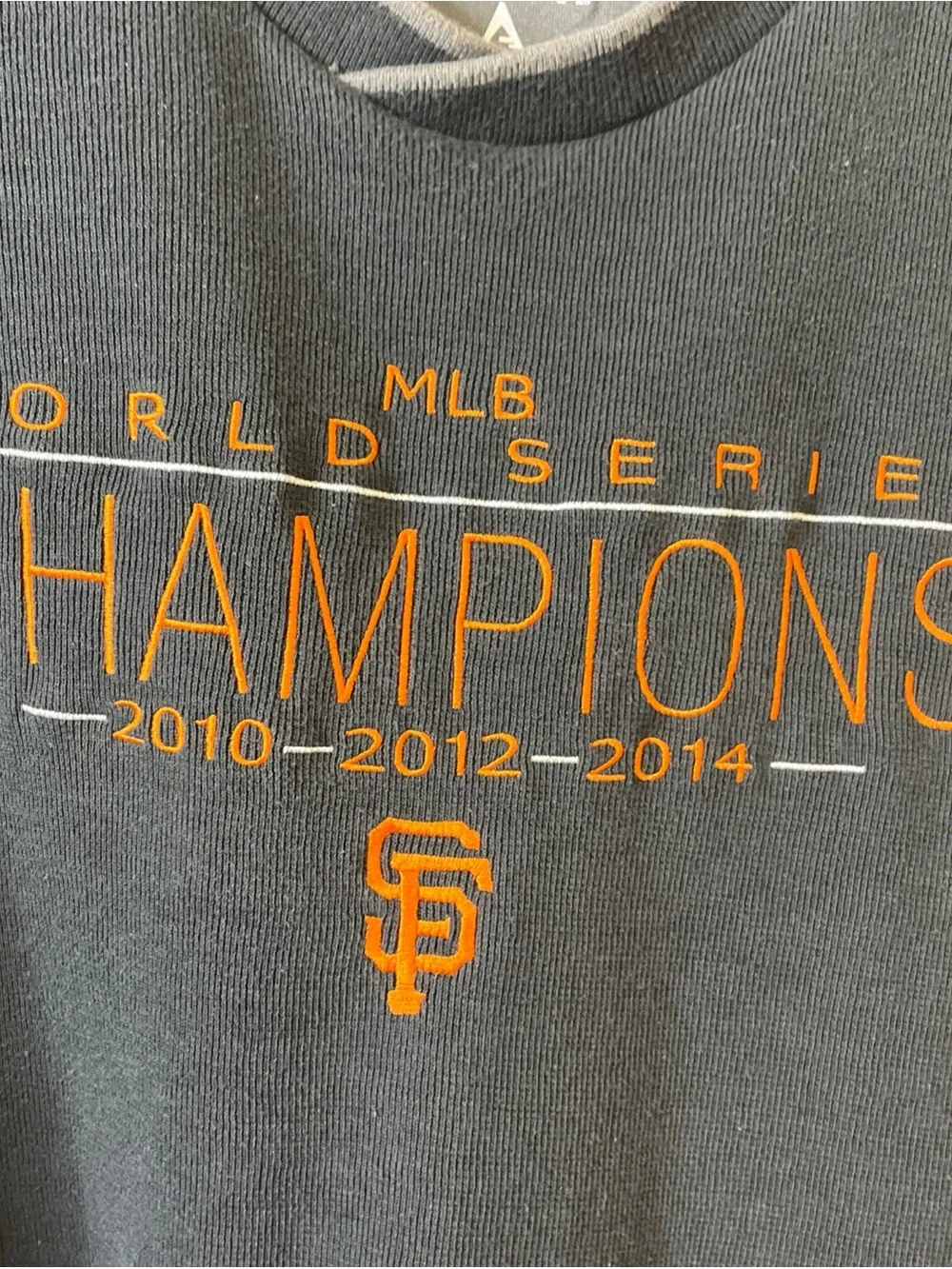 Antigua 2014 World Series Champions San Francisco Giants Sweater Men’s XXL Black